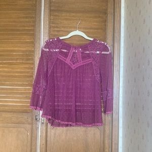 Free People all Purple Top